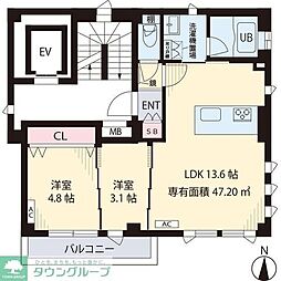 セイワ　レジデンス 2階2LDKの間取り