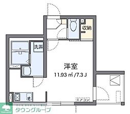 クレイノサンサーラ2 4階1Kの間取り