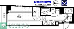 ステージグランデ新中野アジールコート 4階1Kの間取り