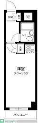 ライオンズマンション方南町駅前 2階ワンルームの間取り