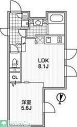 ＡＬＥＲＯ参宮橋 201 2階1LDKの間取り