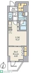 Alivis笹塚 1LDKの間取図画像