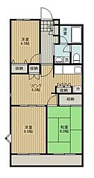 メゾンフロール 3LDKの間取図画像