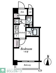ステージファースト新中野 1Kの間取図画像