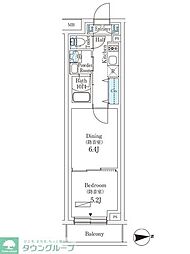 防音マンションプラネソシエプラス桜台 1DKの間取図画像