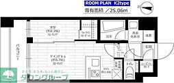 アジールコフレ中野坂上 1DKの間取図画像