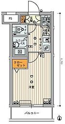スカイコート練馬桜台 1Kの間取図画像