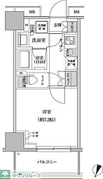 パークハビオ渋谷本町レジデンス 1Kの間取図画像