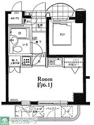 セルベコート鷺宮 ワンルームの間取図画像