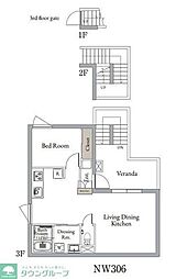 練馬区中村北2丁目マンション 3LDKの間取図画像