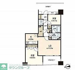パークホームズ高井戸グランファステール 2LDKの間取図画像