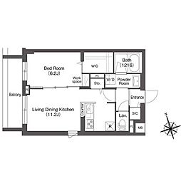 AIFLAT方南町 1LDKの間取図画像