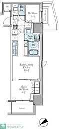 クレストコート東中野 2LDKの間取図画像