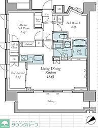 クレストコート東中野 3LDKの間取図画像