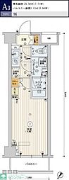 スカイコートヒルズ北新宿 1Kの間取図画像