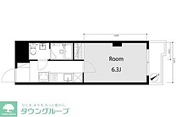 ベルパークシティ西新宿 1Kの間取図画像