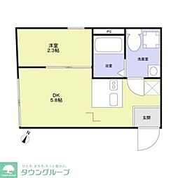Urban Nest 杉並 1DKの間取図画像