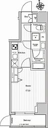 PREMIUMCUBEG東新宿 1Kの間取図画像