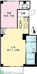 ラルゴ アミーチェ 1LDKの間取図画像