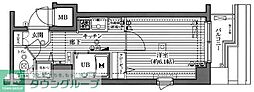 グランドガーラ西新宿ウエスト 1Kの間取図画像