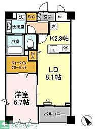 タンドリュクスプレミアム 1LDKの間取図画像