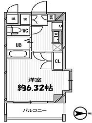 スペーシア高円寺2 1Kの間取図画像