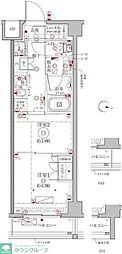 クレイシアIDZ幡ヶ谷 1DKの間取図画像