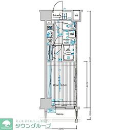ブライズ方南町 1Kの間取図画像