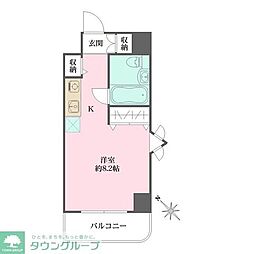 サイプレス北新宿 ワンルームの間取図画像