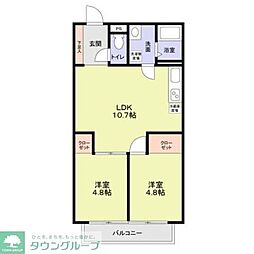 ロイヤルオーク 2LDKの間取図画像