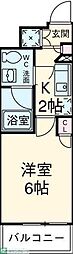グラントゥルース練馬3 1Kの間取図画像