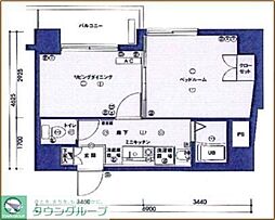 エスコート代田橋 2Kの間取図画像