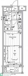 PREMIUMCUBE東高円寺 1DKの間取図画像