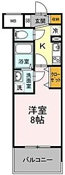 D-room早稲田 1Kの間取図画像
