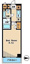 ParkSphere中野富士見町 1Kの間取図画像