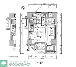 QUALITAS浜田山 1DKの間取図画像