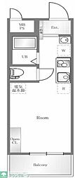 エヴェナール方南町 ワンルームの間取図画像