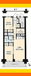 目黒台マンションA棟 2SLDKの間取図画像