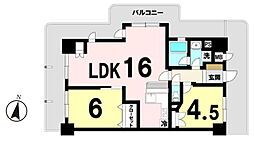 ドリームホーム松戸 2LDKの間取図画像
