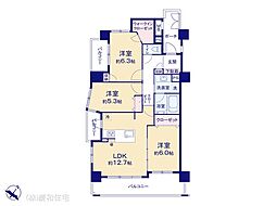 レクセルマンション南行徳 3LDKの間取図画像