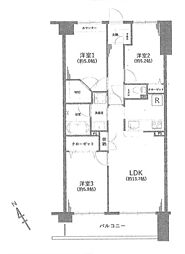 モアステージ市川MEDIX 3LDKの間取図画像