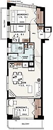 市川真間マンション 3LDKの間取図画像