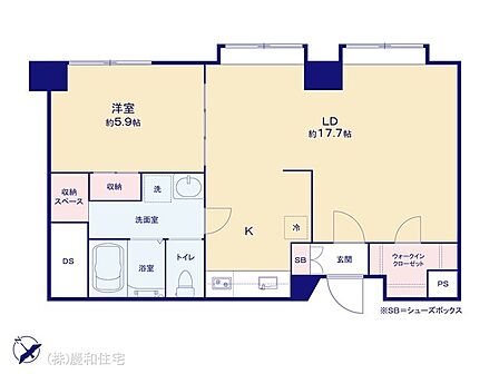 1LDK 間取り