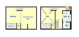 プルミエール ワンルームの間取図画像