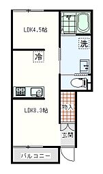 仮称)河原子町2丁目アパート 1LDKの間取図画像