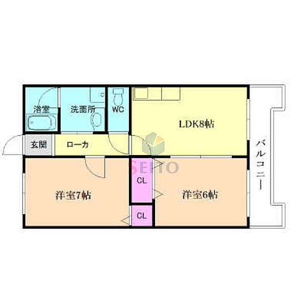 大阪府豊中市長興寺北3丁目(賃貸マンション2LDK・1階・50.00㎡)の写真 その2