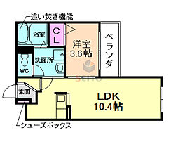 グランデライツ 1LDKの間取図画像