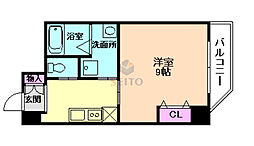 パレット 1Kの間取図画像