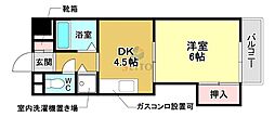 ラ・イリス 1DKの間取図画像