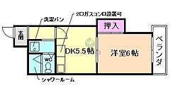メゾンサプリーム 1DKの間取図画像